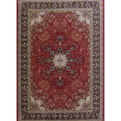 Kirman Inspired Persian Rug - Red - Beige