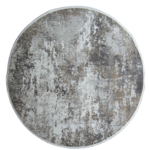 Large Round Modern Rug - Brown - Grey