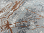 Modern Abstract Paint Splash Rug – Sunset Orange & Grey (Style: MDR186) - Image 4