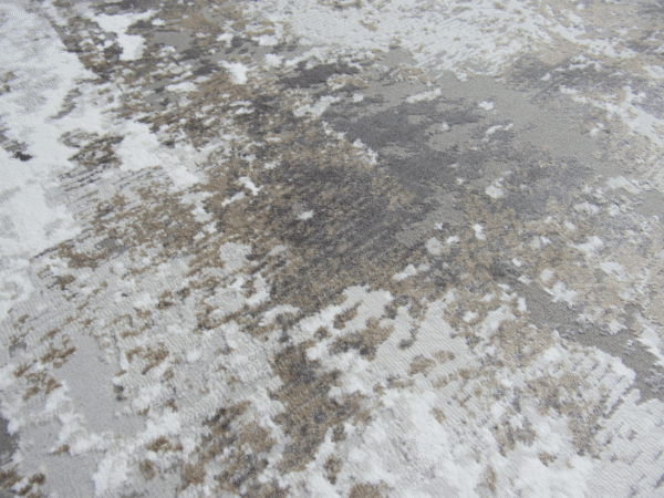 Brown sand and grey rug