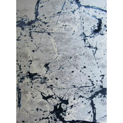 Paint Splash Blue White Modern Rug scaled