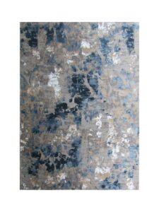 Modern Soft Petal Blue Rug - Blue Grey Beige