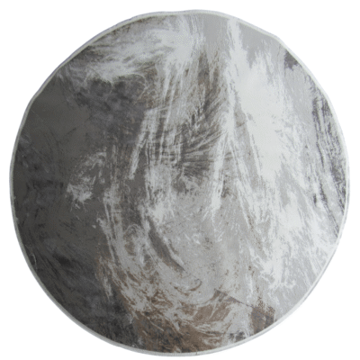 Round Large 2.4m Rug Brown White