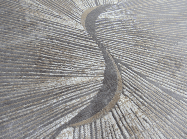 Brown Grey Large Round Rug