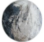 Tuscan Sky Blue Rug - large round blue rug