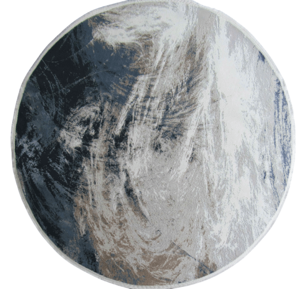 Tuscan Sky Blue Rug - large round blue rug