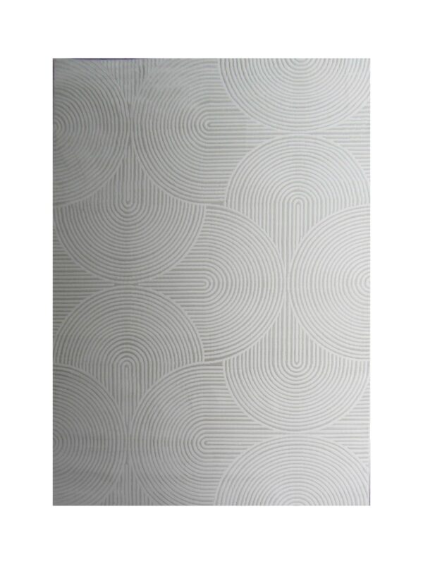 Cream Modern Textured Rug