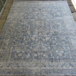 Vintage Blue Beige Rug