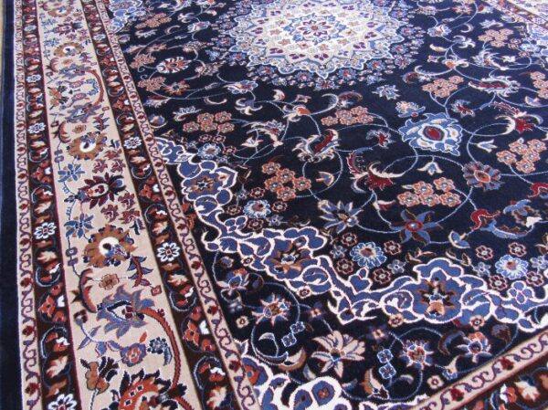Kashan Blue Rug Persian Kashan Rug | Kashan Blue Rug | Persian Blue Rugs