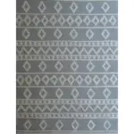 Modern Textured Soft Rug - Grey - White