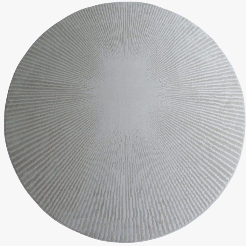 Round Carpet and Rug - Cream - White Cream Round Rug - Modern Round Rug