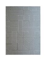 Green - White Jenga Textured Rug