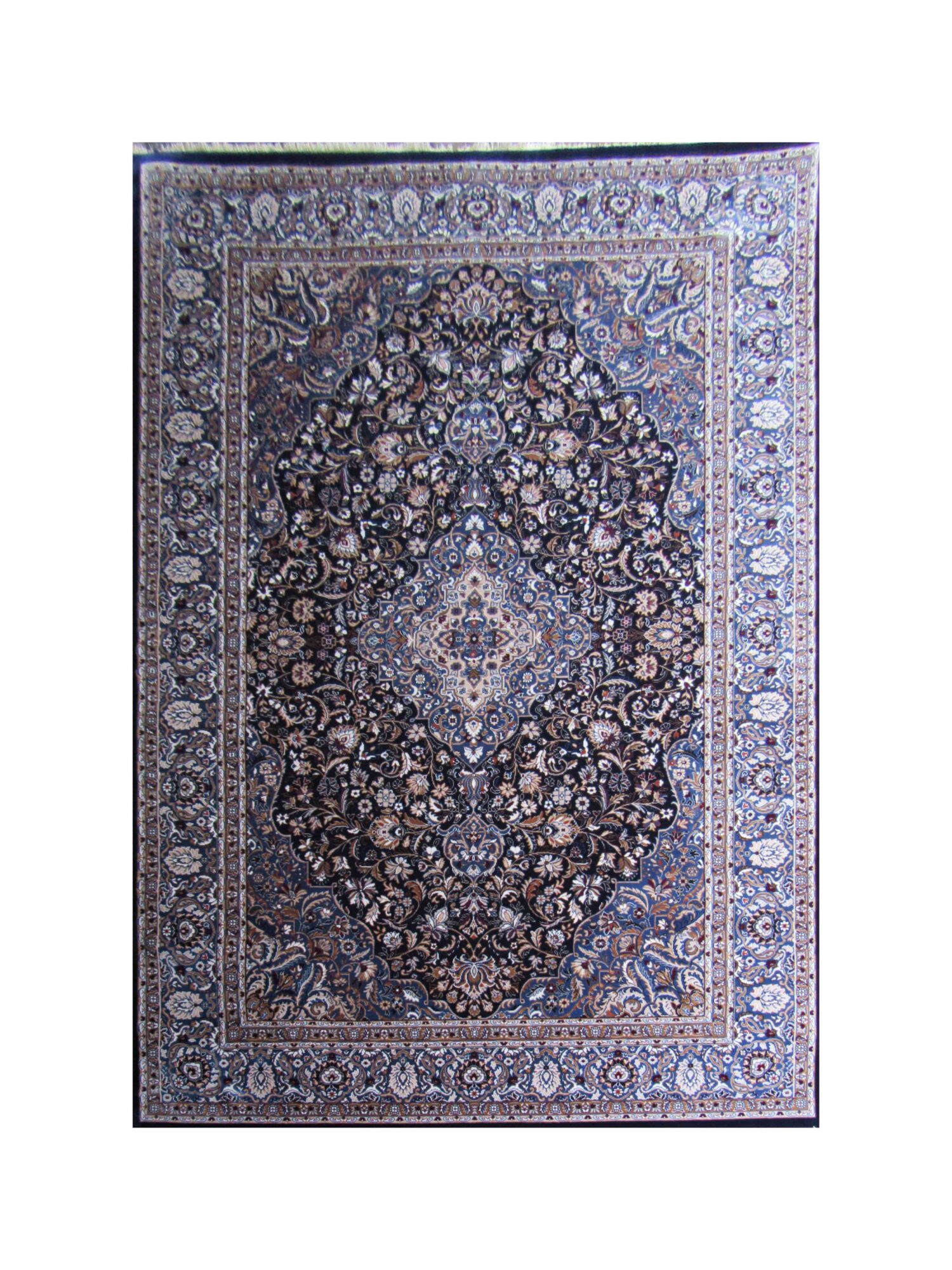 Kashan Blue Persian Inspired Rug Kashan Persian Blue Rug