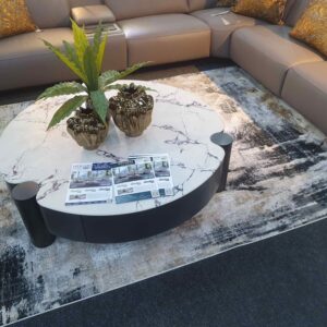 Abstract Black Beige Rug - Randburg Rug store