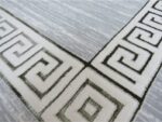 Modern Contemporary Minimalist Rug – Grey & White - Image 3