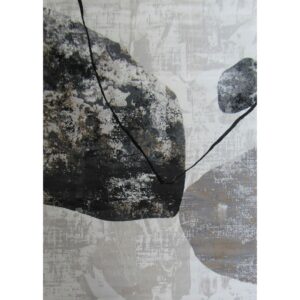Moderb=n Turkish Rugs Randburg - Black Grey White rug