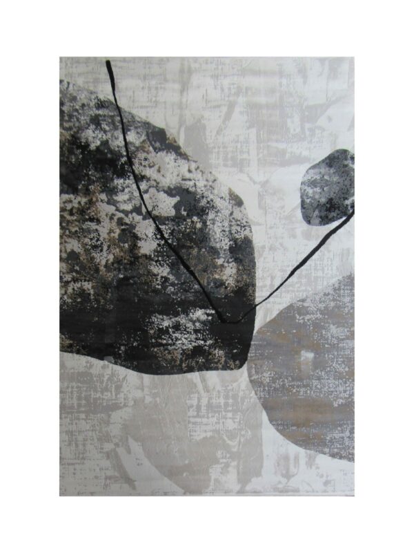 Moderb=n Turkish Rugs Randburg - Black Grey White rug