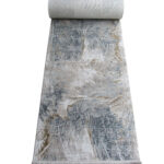 5m Modern Passage runner - Grey - Brown