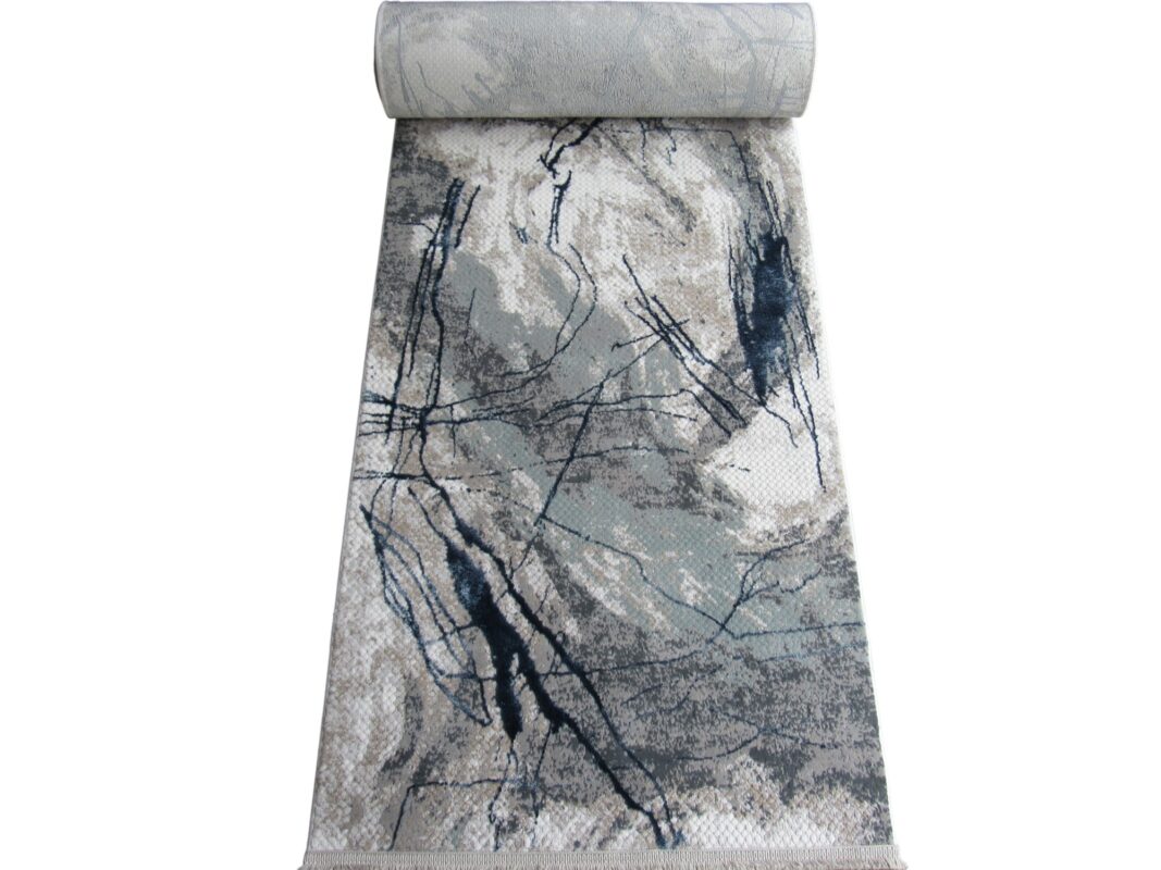 Modern Abstract Blue Rug