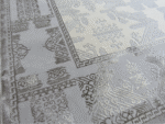 Modern Silver Aztec abstract Rug – Light Grey , White & Silver Rug - Image 6