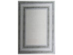 Modern Light Grey - White border rug