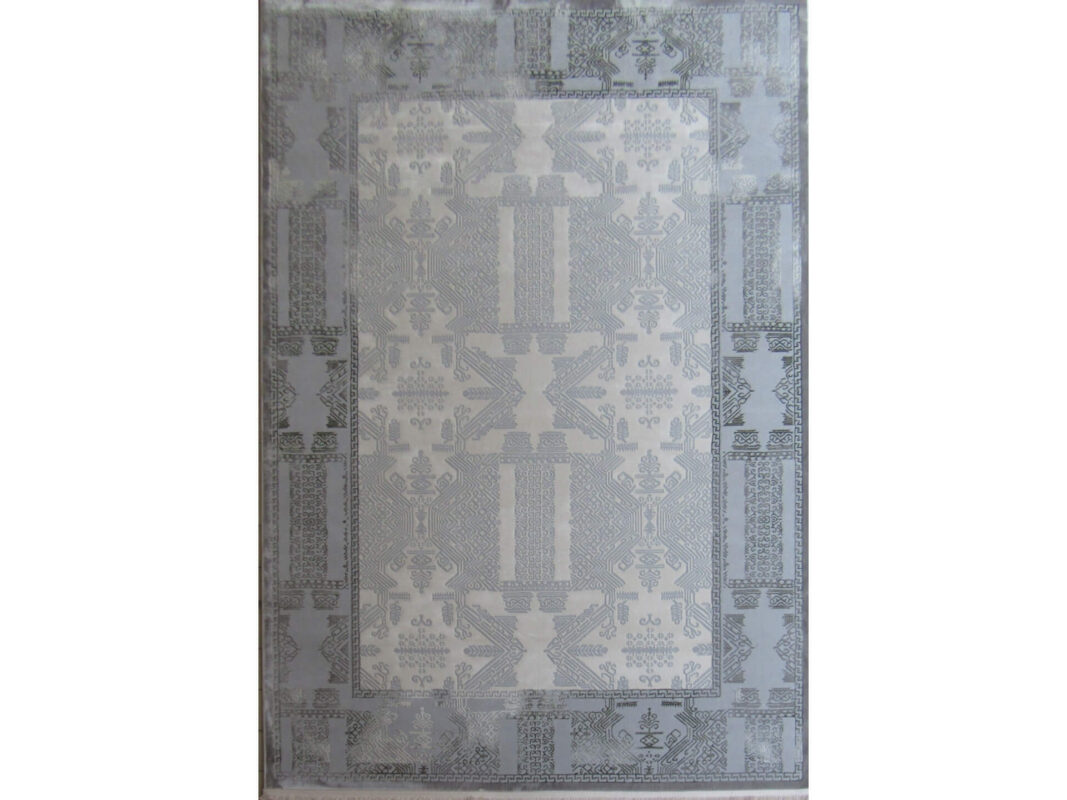 Mono Grey White Modern Rug