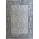 Mono Grey White Modern Rug