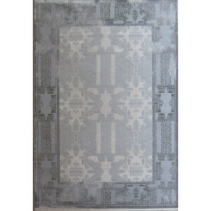 Mono Grey White Modern Rug