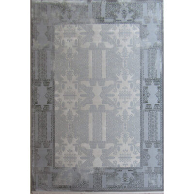 Mono Grey White Modern Rug