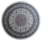 Persian Round Rug - Red - Blue
