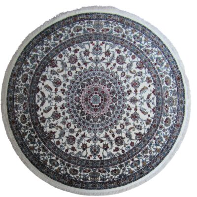 Persian Round Rug - Red - Blue
