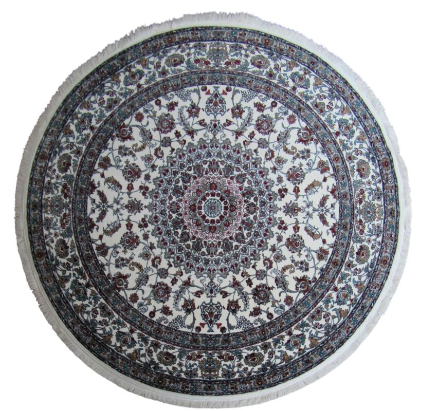 Persian Round Rug - Red - Blue
