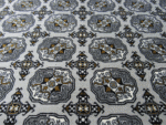 Round Grey Bukhara Rug