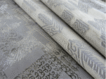 Modern Silver Aztec abstract Rug – Light Grey , White & Silver Rug - Image 4