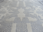 Modern Silver Aztec abstract Rug – Light Grey , White & Silver Rug - Image 2