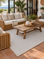 Berber Bahari wool rug styled in a room setting