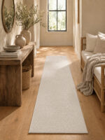 Berber Bahari wool runner rug styled in a hallway