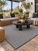 Neptune rug styled in a room setting