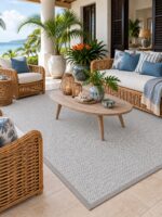 Nova indoor-outdoor rug styled in a room setting