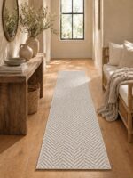 Nova indoor-outdoor runner rug styled in a room setting