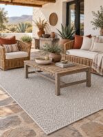 Venus rug styled in a room setting