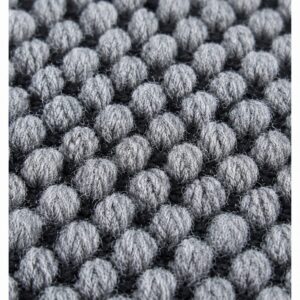 Close-up of Busk Black wool rug texture