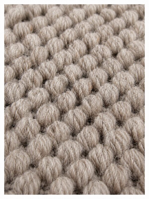 Close-up of Wool Cotton wool rug texture