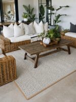 Wool Twill wool rug styled in a room setting