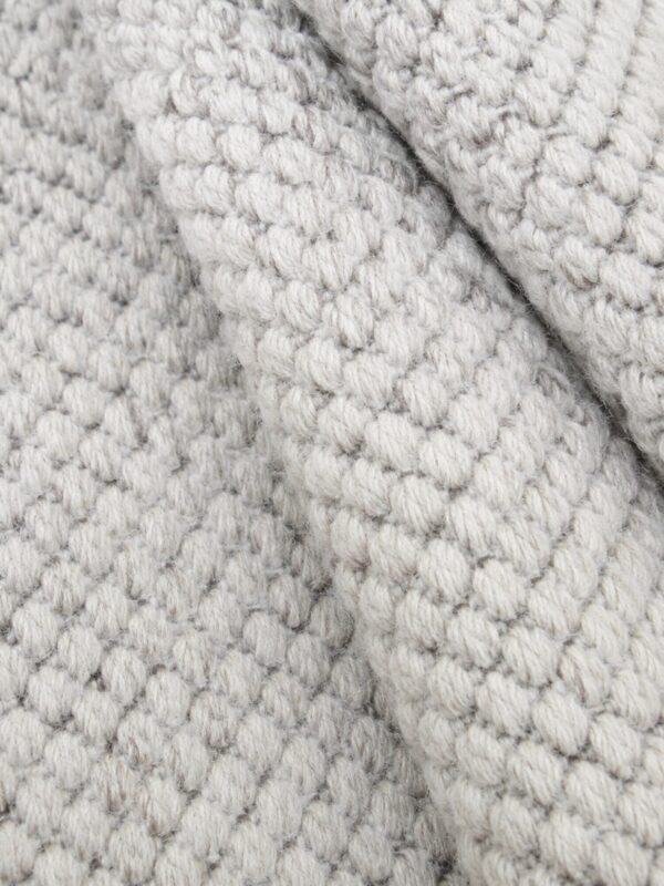 Wool Twill wool rug rolled up showing texture