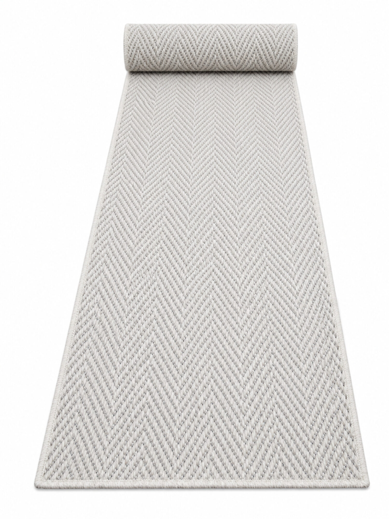 wool-weave-herringbone-passage-runner-rug-featured-image Wool Weave Herringbone wool runner rug rolled up on a white background