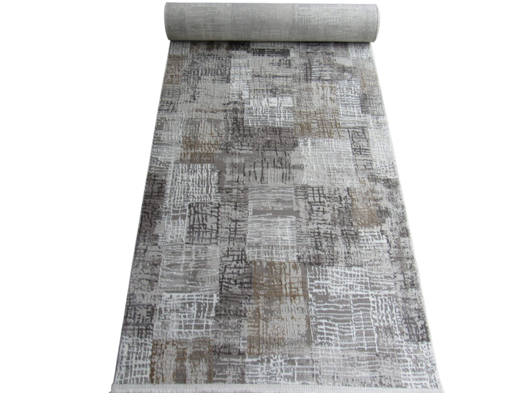 1m extra Wide runner - Brown - Grey