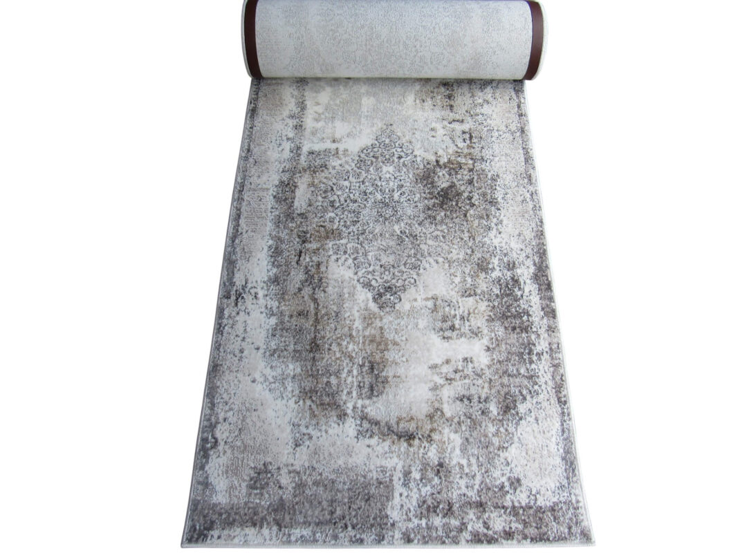 Vintage 5m Grey White Brown runner