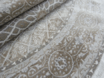 Beige Grey Oriental Round Rug