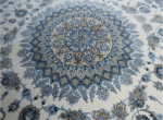 Persian Kashan Mandala Classic Round Rug – Blue & White - Image 2